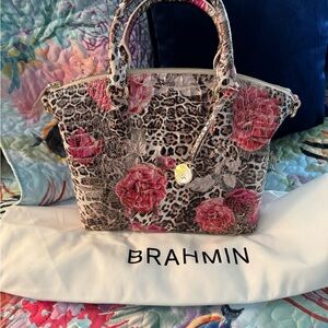 Brahmin Floral and Animal Print Satchel